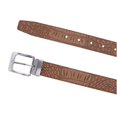 thumbnail image 3 of CTM® Ceinture à Boucle à Pince Réversible en Cuir Mat à Imprimé Croco, 3 of 4