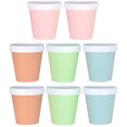 thumbnail image 1 of LOVEVER 8 Pcs Empty Ice Cream Bottle Bowls with Lid Plastic Containers for Desserts Soup Cups, 1 of 6
