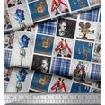 thumbnail image 2 of Soimoi Poly Georgette Fabric Check,Women & Camera Patchwork Print Fabric by The Yard 52 Inch Wide, 2 of 3