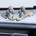 thumbnail image 4 of pitrice Poodle Dog Statue Animals Figurine Living Room Office Decoration Gray, 4 of 8