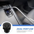 thumbnail image 2 of 1pc Dual-port Car Charger Convenient Car Adapter Car Modification Accessory, 2 of 7