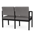 thumbnail image 5 of Lenox Steel Reception Waiting Room Loveseat / Black Steel / Light Gray, 5 of 5