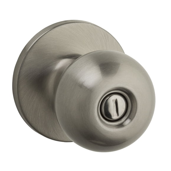 Weiser Safe Lock Regina Bed/Bath Door Knob in Satin Nickel