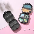 thumbnail image 2 of ‌Portable Plastic Storage VC Box with Six Spaces‌ - Mini Travel Size, Perfect for Vitamins & Medications, Lightweight & Durable Easy to Open & Close, 2 of 6