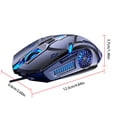 thumbnail image 4 of ziyahi Gaming Mouse Low-noise 7 Color Backlight 6 Key Anti-slip Mechanical Mouse Gaming Accessory, Grey, 4 of 7