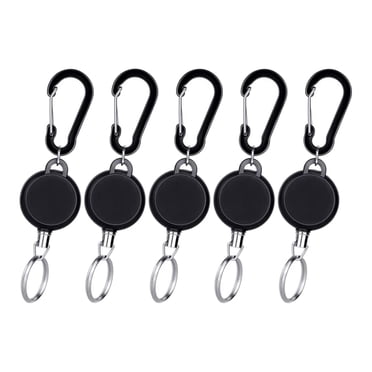 5pccs Retractable Key Chain, Heavy Duty Key Reel Keychain, Extendable Key