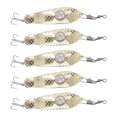 thumbnail image 1 of Electronic LED Fishing Lure, LED Fishing Lure Light Stainless Steel 5PCS Excellent Radioactivity Multiple Grinding with 1 Barb for Fishing Accessories Rose Gold,Gold, 1 of 8
