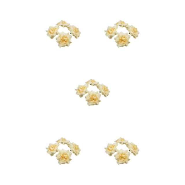 Baohd 50pack/lot Multi-color Fabric For Wide Application In Weddings And Parties Hats Fiber Realistic Appearance Soft Texture Champagne 4.5cm 5Set