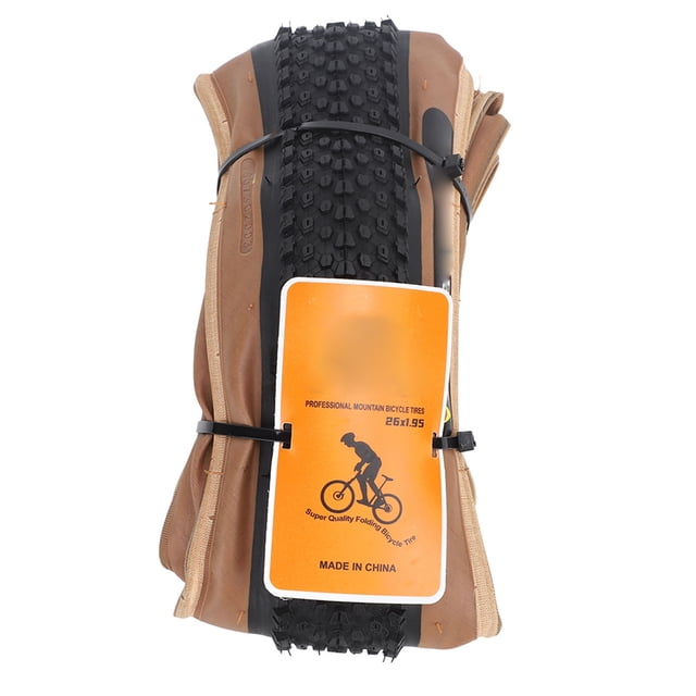 26x1.95 Mountain Bike Outer Tire, Foldable Tire Rubber Patterned Non Slipping Excellent Drainage Performance