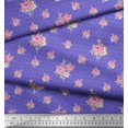 thumbnail image 3 of Soimoi Poly Georgette Fabric Triangle,Leaves & Rose Floral Fabric Prints By Yard 52 Inch Wide, 3 of 3