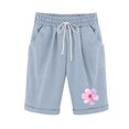 thumbnail image 1 of Birdeem Top and Shorts Sets for Women Womens Elastic Waist Printing Drawstring Shorts, 1 of 12