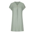 thumbnail image 3 of UPPADA Robe Midi d'Été pour Femme à Manches Courtes, à Volants, Imprimé Floral, Robe Soleil à Col en V Plongeant, Taille Haute, Courte et Fluide, Robe Maxi, Décontractée, Vacances, Robes Soleil, Robes pour Femme Qui Camouflent le Ventre, Gris, m, 3 of 6
