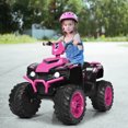thumbnail image 3 of Patiojoy 12V Electric Kids Quad ATV Ride on Car with LED Lights& Bluetooth Pink, 3 of 6