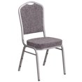 thumbnail image 1 of HERCULES Series Crown Back Stacking Banquet Chair in Burgundy Fabric - Gold Frame, 1 of 9
