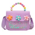 thumbnail image 3 of Ediodpoh Kids Cute Messenger Bag Floral Crossbody Small Shoulder Purse For Girls Daily Casual Outfit Travel Lightweight Purple, 3 of 7