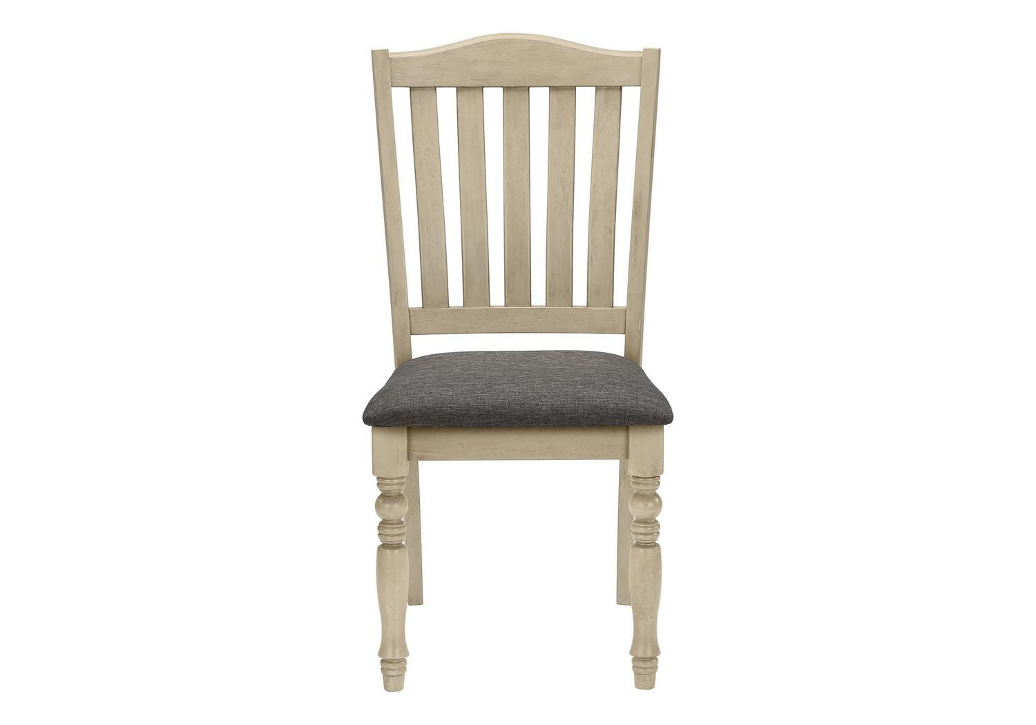 Monarch Specialties Chaise De Salle À Manger, 39 Pouces De Hauteur, Ensemble De 2, Rembourré, Salle À Manger, Cuisine, Coté, Gris Antique, Tissu Gris, Pieds En Bois, Transitionnel