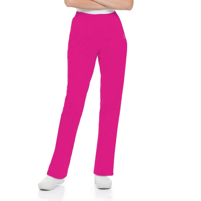 Landau Essentials Pantalon d'Uniforme à 2 Poches pour Femmes : Coupe Classique et Décontractée, Taille Élastique 8320