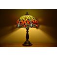 thumbnail image 4 of Tiffany Style Dragonfly Table Lamp Bedside Desk LED Lamp Living Room Stained-Glass 18.1'' Height Multi-color, 4 of 4