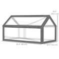 thumbnail image 3 of Outsunny Wooden Cold Frame Greenhouse, Portable Raised Planter, Grey, 3 of 10