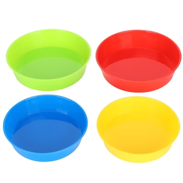 Painting Pallet,4pcs Plastic Artist Children Round Pallets Palette Convenient Use