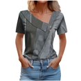 thumbnail image 1 of Womens V-Neck Fashion Casual Short-Sleeved Spring and Summer Top, 1 of 5