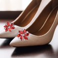 thumbnail image 4 of KLKCMS 2 Pcs Elegant Rhinestone Clips s Jewelry Crystal Decoration Buckle Heels Diamond Red, 4 of 6
