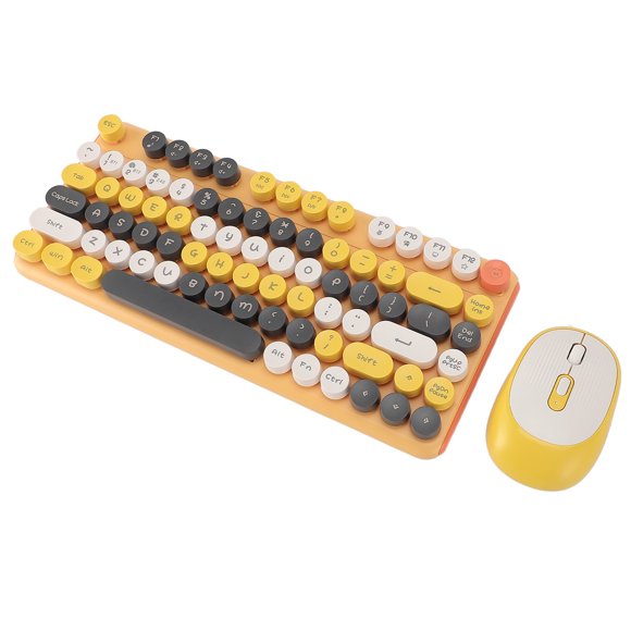 Keyboard Mouse Set, 2.4G Double Modes Low Noise 82 Keys Combo for Office Gaming, Three Adjustable DPI Options