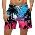 thumbnail image 2 of Kakii Men's Swim Trunks Hawaiian Bathing Mesh Lining Suit Swimsuits Beach Shorts with Pockets, 2 of 6