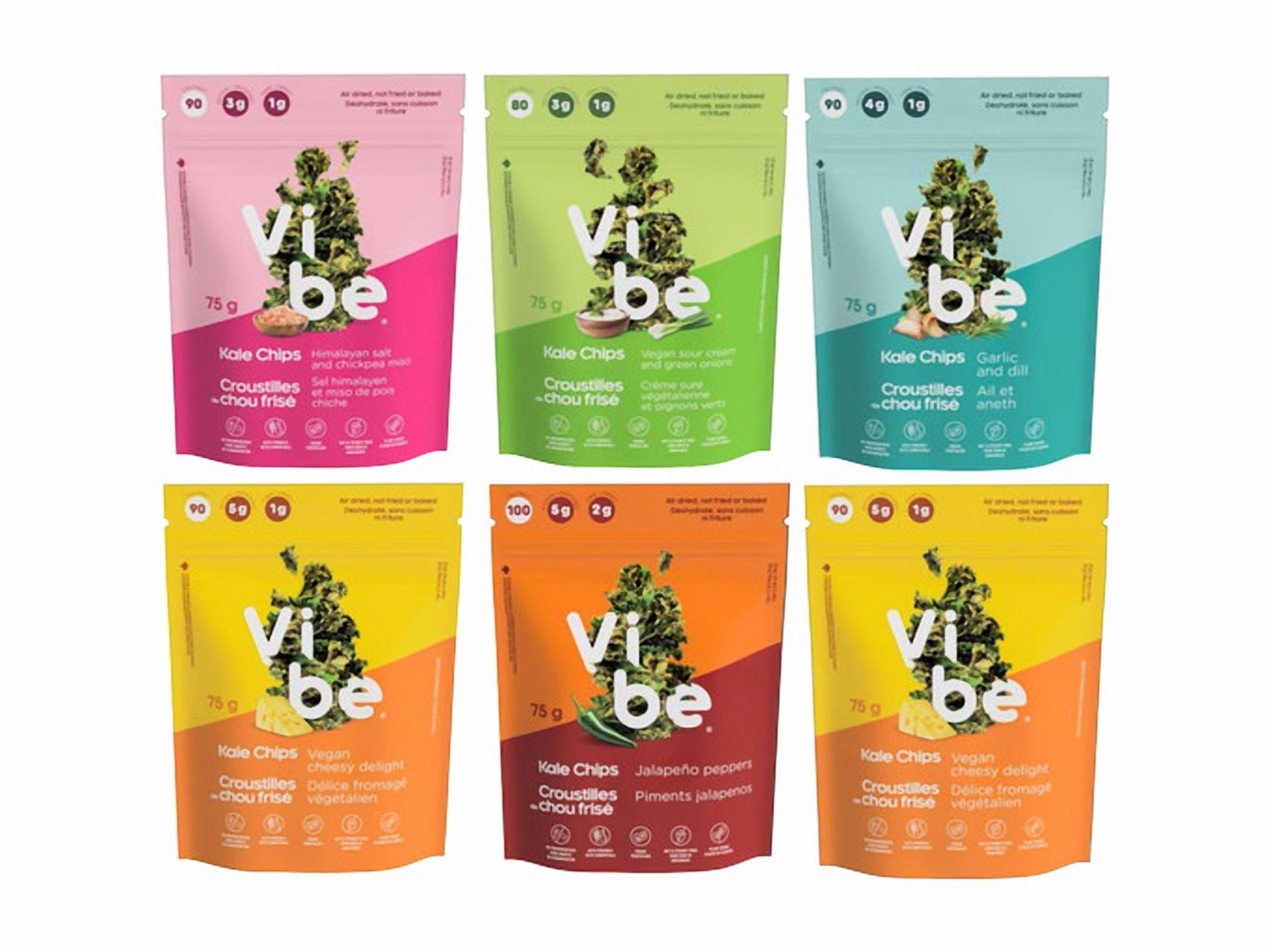 Vibe Mélange pour Croustilles de Chou Frisé, Lot de 6