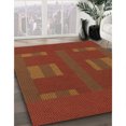 thumbnail image 3 of Ahgly Company Tapis de Zone Carré Lavable en Machine Acajou Brun Transitionnel, 5 Pieds Carré, 3 of 7