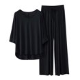 thumbnail image 2 of Weiqiqre Pyjamas pour Femmes Pyjamas Rafraîchissants Ensembles d'Été Assortis Manches Courtes Ensemble de Détente Femmes, 2 of 3