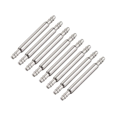Unique Bargains Spring Bar Pins 13mm x 1.5mm Double Fringe Stainless Steel Watch Band Pins Replacement Watch Lug Link Pins 8Pcs
