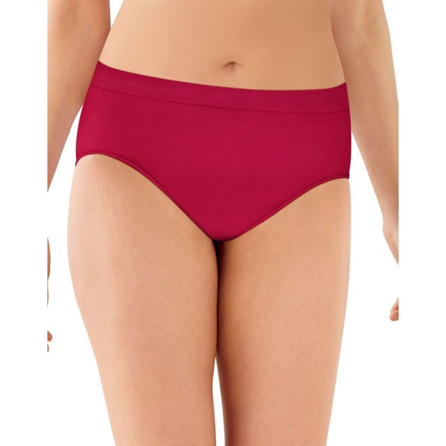 Bali Womens One Smooth U All-Around Smoothing Hi-Cut Panty, 7, Scarlet Berry