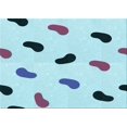 thumbnail image 1 of Ahgly Company Tapis d'Intérieur Rectangulaire Transitionnel Bleu Koi Bleu Lavable à la Machine, 3 Pieds x 5 Pieds, 1 of 7