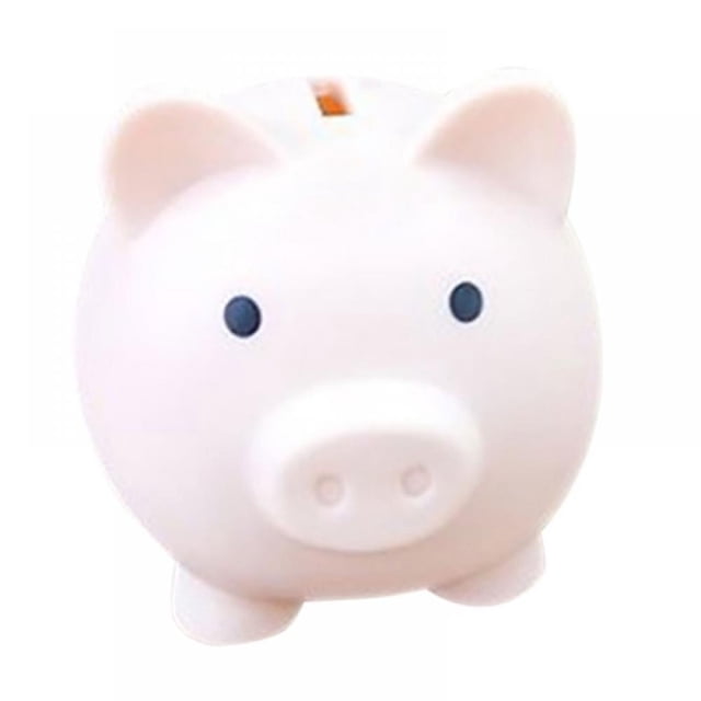 Greyghost Creative Cartoon Piggy Bank for Children Piggy Bank, featuring a cute pig design with a smooth vinyl finish. This lightweight and durable piggy bank is suitable for children and adults, serving as both a decorative piece and a practical cash savings box. The piggy bank is shown in a front-facing view with a coin slot on top, ideal for gifting on birthdays or holidays.