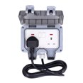 thumbnail image 3 of Prise Extérieure, Boîtier de Prise d'Alimentation 250V 13A IP66 avec Protection, Couvercle Verrouillable et Rallonge pour Jardins, Garages, Toilettes, 3 of 8