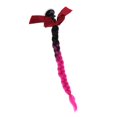 thumbnail image 1 of koolsoo Pigtails / Ponytail Motorcycle Braid Ombre Black to Fuchsia, 1 of 7