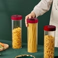 thumbnail image 2 of Pasta Storage Container With Lid, Tall Clear Airtight Food Storage Jar With Lid Kitchen Pantry Storage Container For Spaghetti Jars Flour Cereals Coffee Beans, 2 of 7