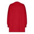 thumbnail image 4 of Penkiiy Chandails Molletonnés Surdimensionnés pour Femmes, Chandails à Capuchon à Col Rond, Tenues d'Automne et d'Hiver, Chandails à Enfiler, Vêtements, Mode, L Rouge, 4 of 5