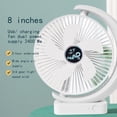 thumbnail image 4 of EGNMCR Desk Fan Rechargeable, USB Battery Operated Fan 3 Speed, Small Box Fan For Bedroom Office Home,, 4 of 7