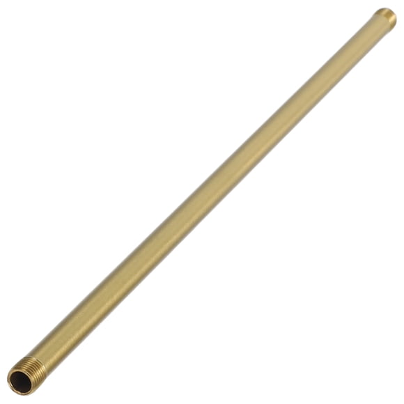 Miangastore Long Brass Nipple Pipe Fitting Polished Brass Nipple Pipe Threaded Rod for Lamp Fixture Ideal for DIY Lighting Projects M10 300mm