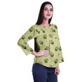 thumbnail image 3 of Moomaya Tunique d'Été Décontractée pour Femmes à Manches Longues avec Boutons Imprimés et Col Rond, 3 of 5