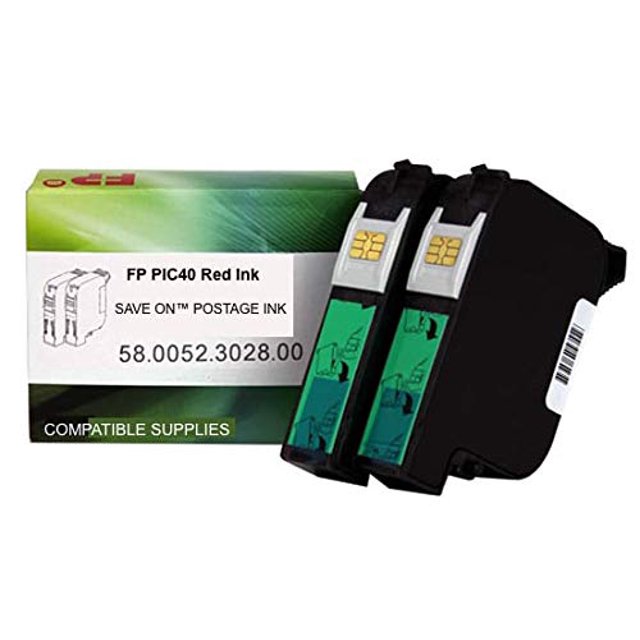 Économisez sur l'Encre Postale Encre Rouge Fluorescente pour Compteur d'Affranchissement Cartouche d'Encre Compatible avec Pic40 Encre Rouge Francotyp Postalia Cartouche de Compteur d'Affranchissement – Cartouche d'Encre pour Système d'Envoi PostBase 20/30/45/65/85