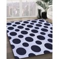 thumbnail image 3 of Ahgly Tapis d'Intérieur Lavable en Machine Carré Transitionnel Bleu Nuit, 7 Pieds Carré, 3 of 7