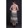 thumbnail image 3 of Bimba Robe de Plage Teinture sur Nœuds pour Femmes, Imprimée, Dos Nu, Longue, à Col Licou, Ray-Ondrée - Moyen, 3 of 6