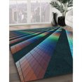 thumbnail image 3 of Ahgly Company Tapis d'Intérieur Lavables en Machine, Carrés Transitionnels, Vert Profond, 4' Carré, 3 of 7