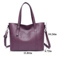 thumbnail image 3 of Women Tote Bag Solid Color Large Capacity Casual Tote Handbag Crossbody Purse, 3 of 6