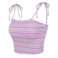 thumbnail image 1 of INSPIRE CHIC Camisole Tube d'Été à Bretelles Spaghetti à Nouer à Rayures pour Femme G Multicolore Lavande, 1 of 5