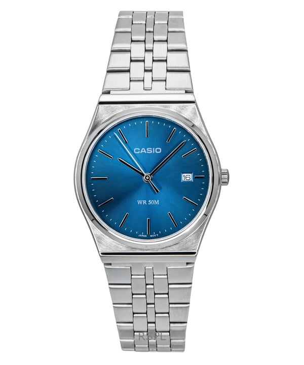 Casio Standard Analog Stainless Steel Blue Dial Quartz MTP-B145D