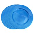 thumbnail image 1 of Saro Lifestyle Plaques de Charge au Design Classique en Bleu Cobalt - Ensemble de 4, 1 of 3